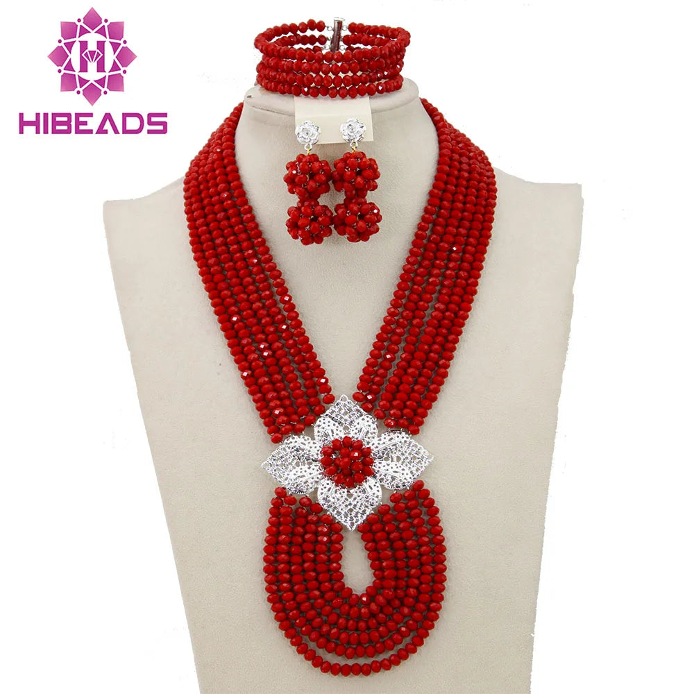 Hot New Nigerian African Beads Jewelry Set