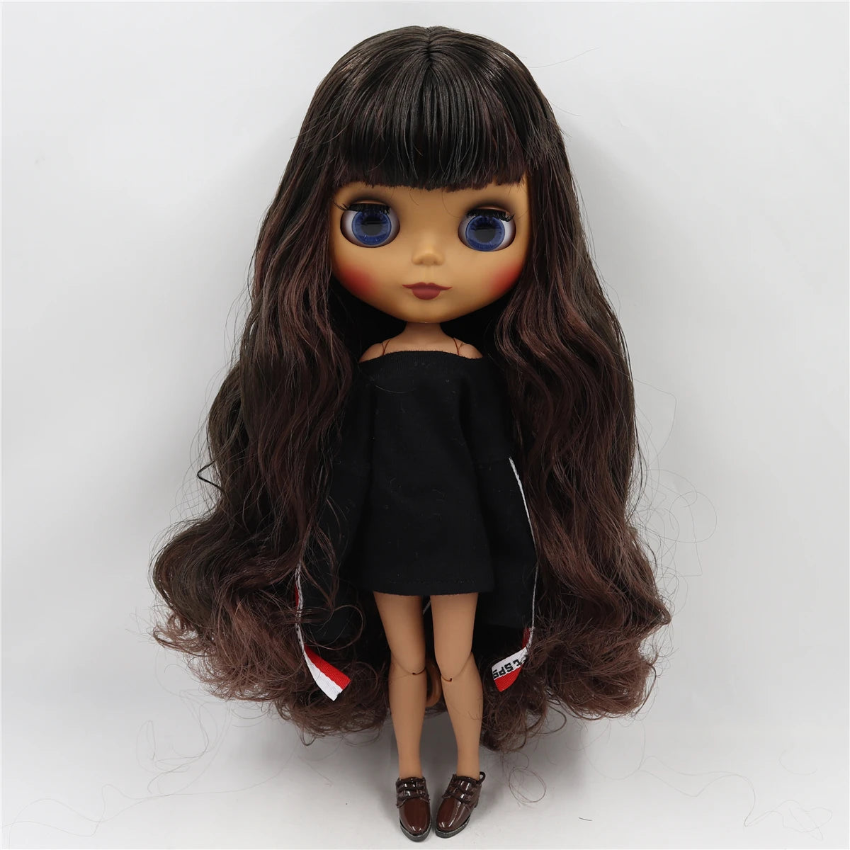 Black Mix Brown Hair 30cm Doll