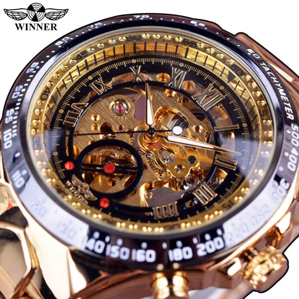 Mechanical Sport Design Bezel Fashion Watch