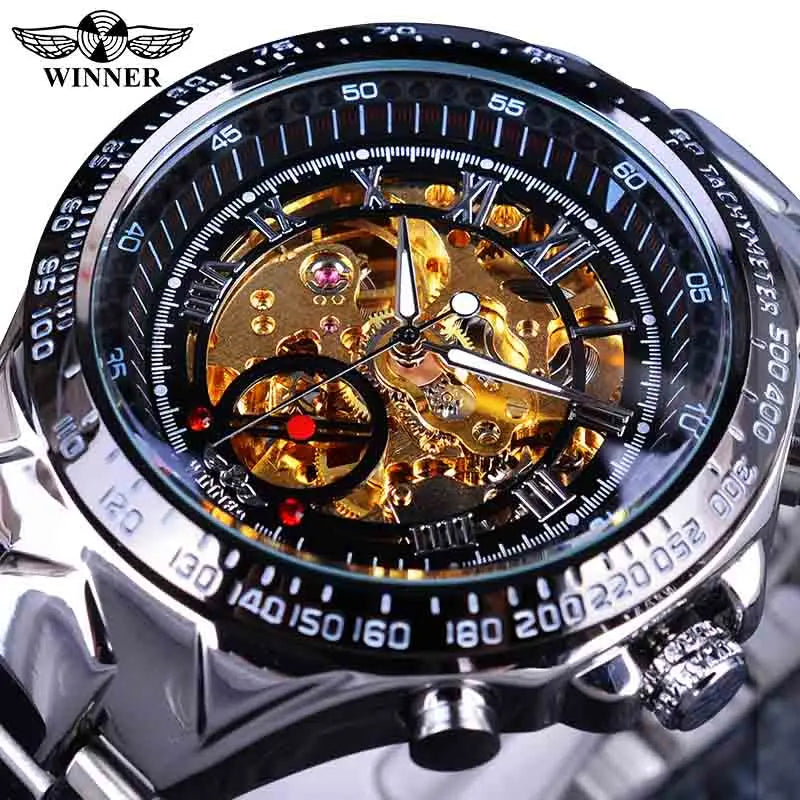 Mechanical Sport Design Bezel Fashion Watch
