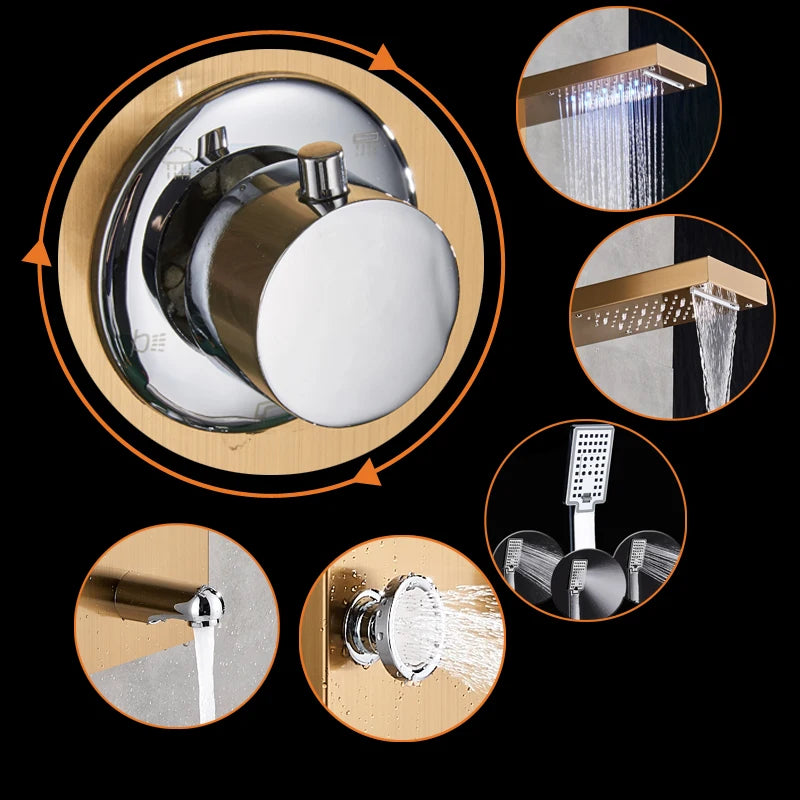LED Light Shower Column Digital Screen