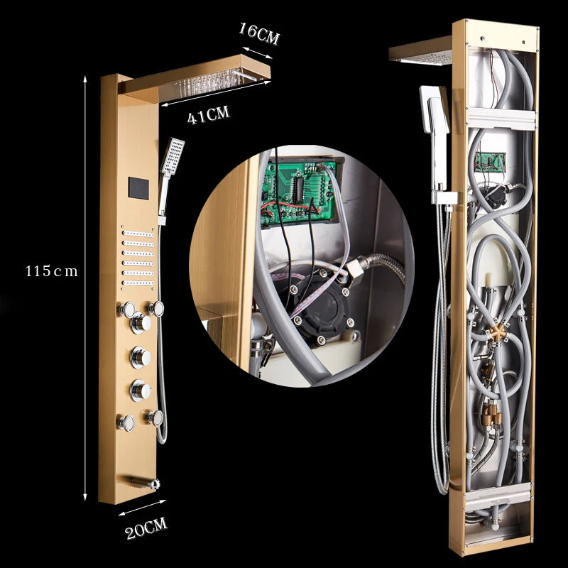 LED Light Shower Column Digital Screen