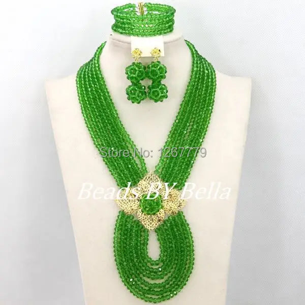 Hot New Nigerian African Beads Jewelry Set