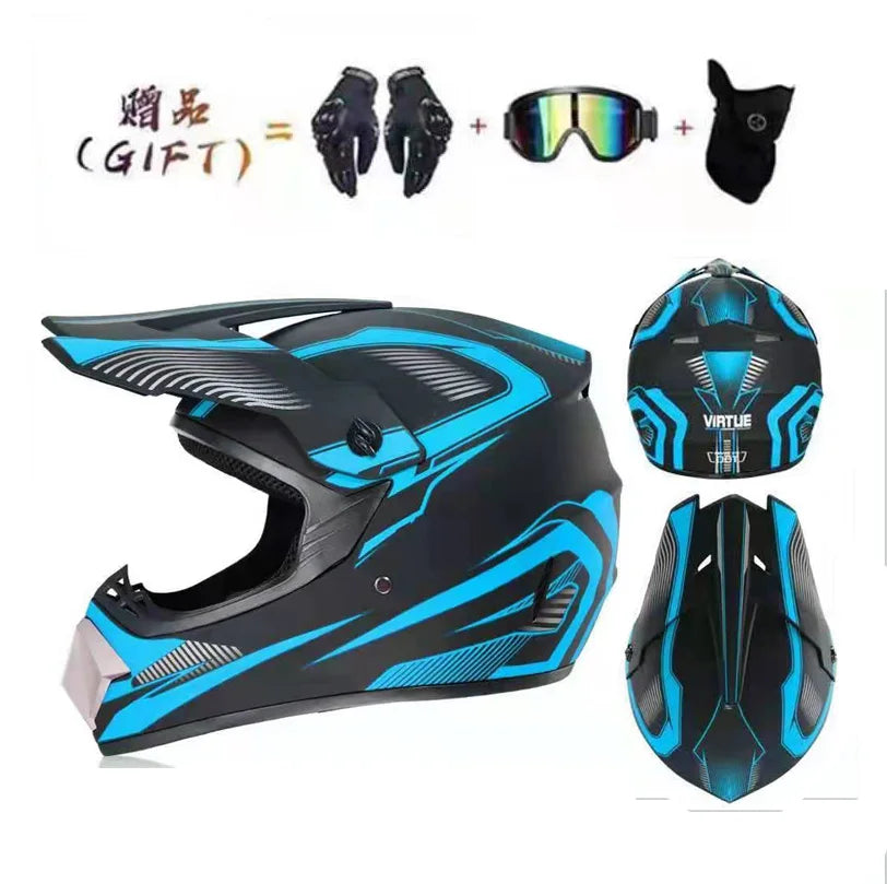 3 Piece Off-Road Helmet Set