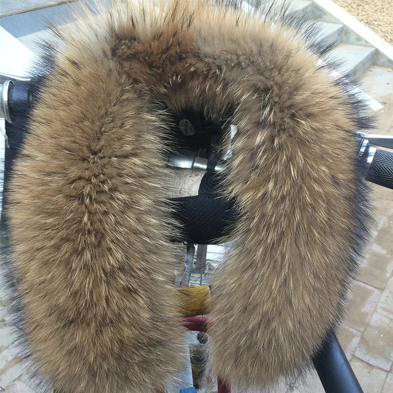 100% Natural Jacket Fur Collar Real Fur