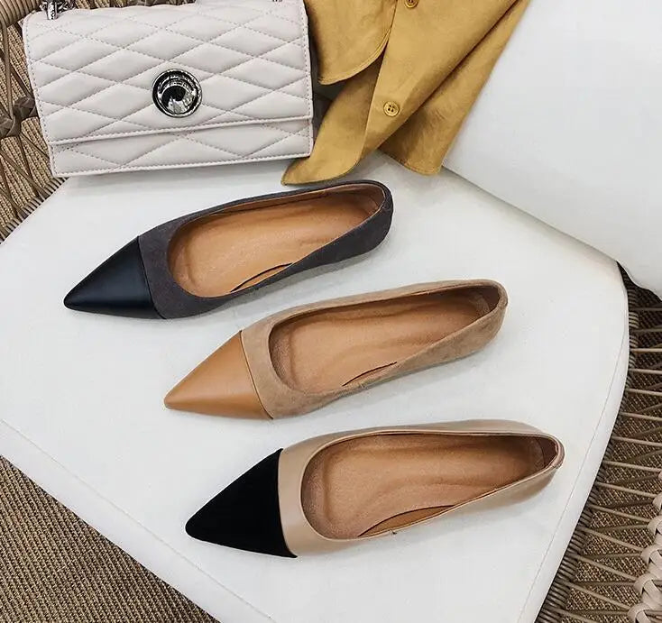 Plus Size Women Flat Shoes Pointed Toe Fashion Slip On