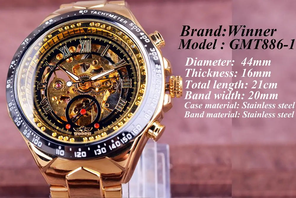 Mechanical Sport Design Bezel Fashion Watch