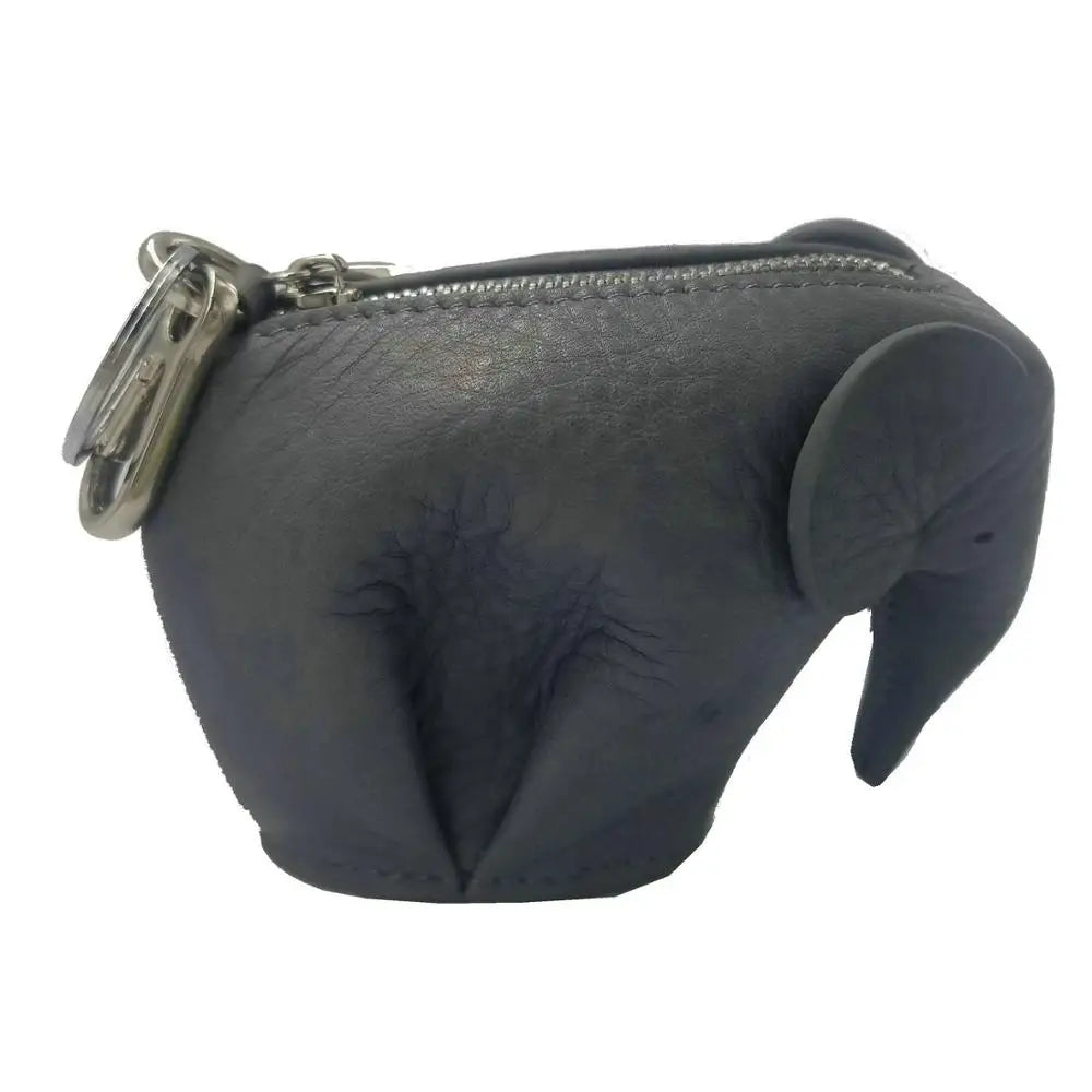 Elephant Shaped Coin Purse Genuine Leather