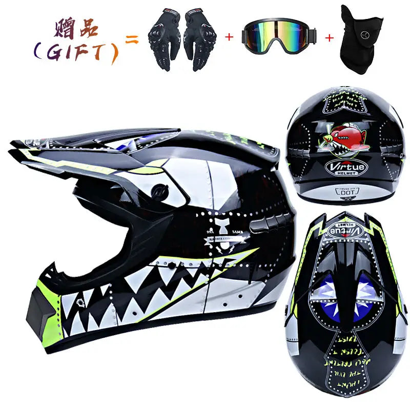 3 Piece Off-Road Helmet Set