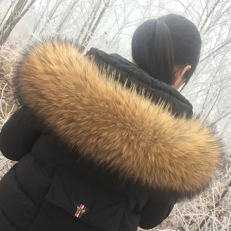 100% Natural Jacket Fur Collar Real Fur