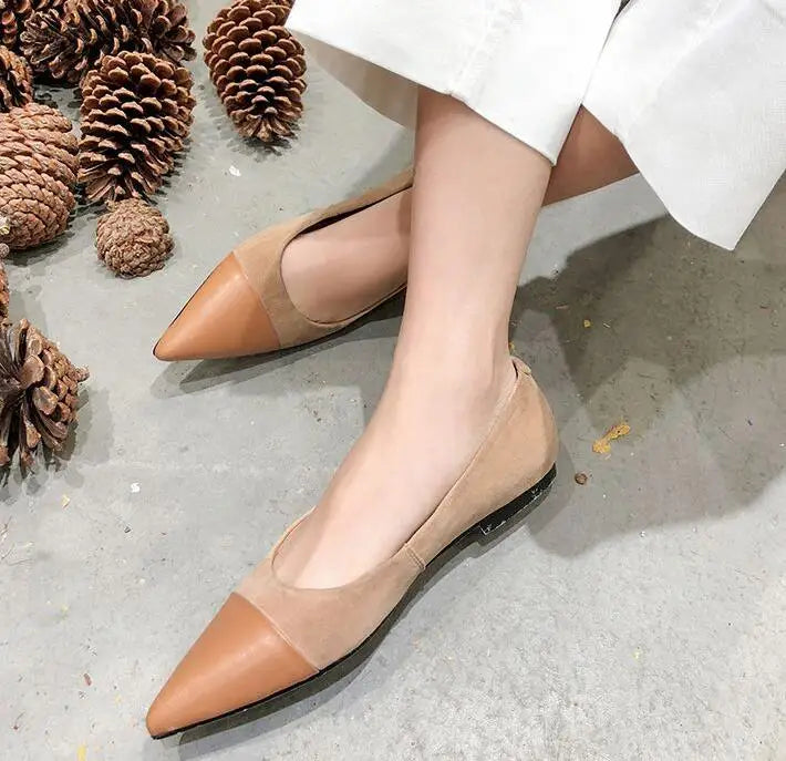 Plus Size Women Flat Shoes Pointed Toe Fashion Slip On