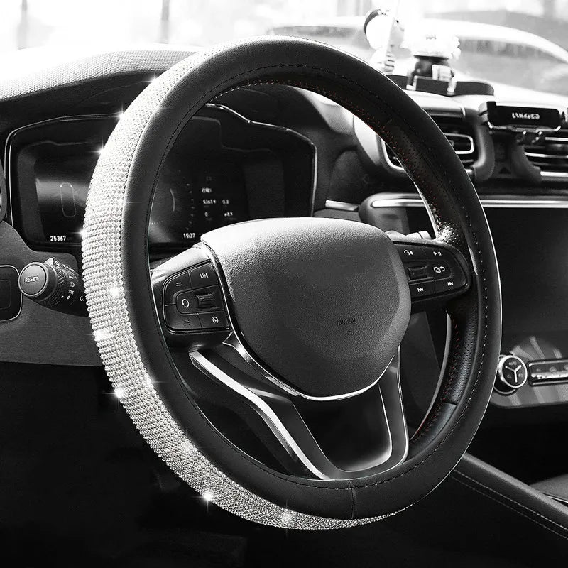 Bling Diamond Rhinestones Car Steering Wheel Cover