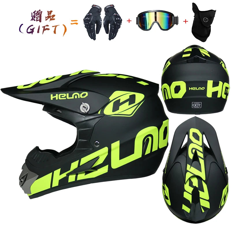 3 Piece Off-Road Helmet Set