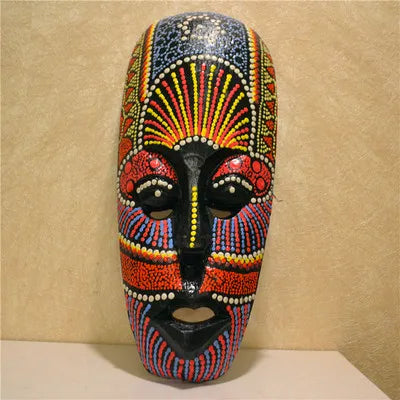 Handmade African Stippling Mask Face Wall Decor