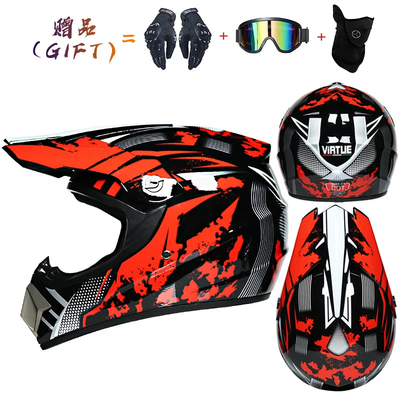 3 Piece Off-Road Helmet Set