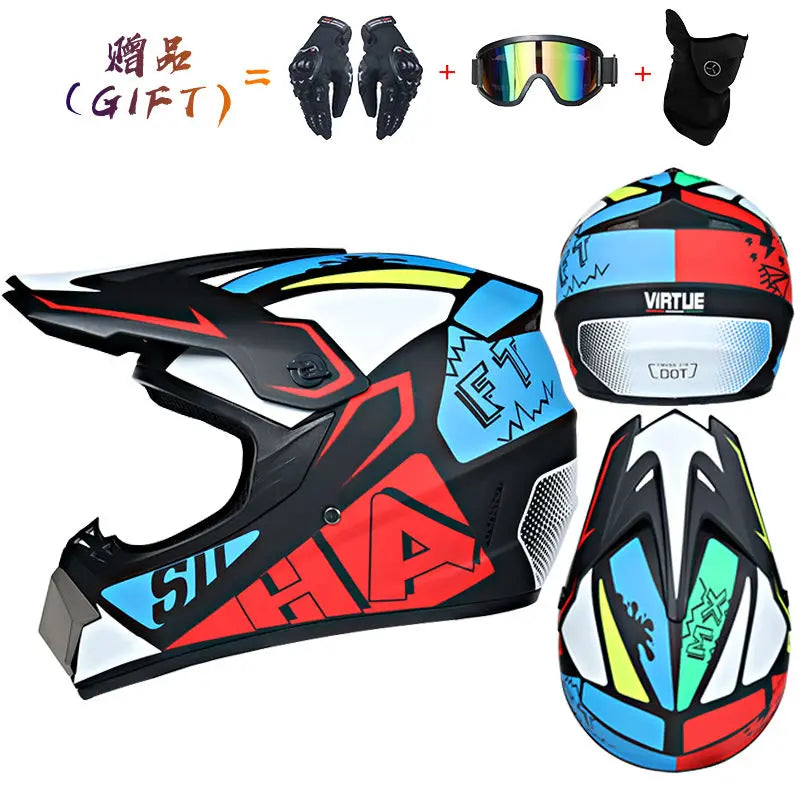 3 Piece Off-Road Helmet Set