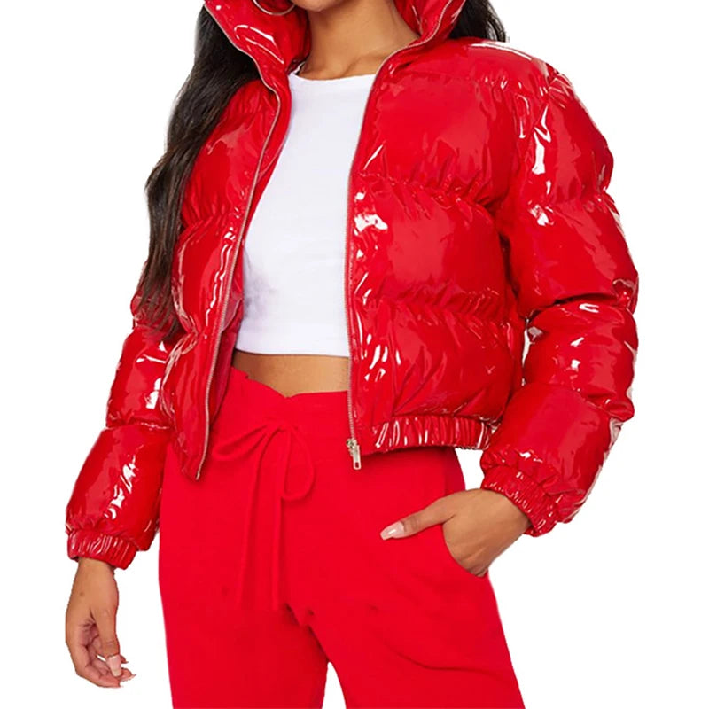 Leisure High Street Style Women's Puff Sleeve Jacket