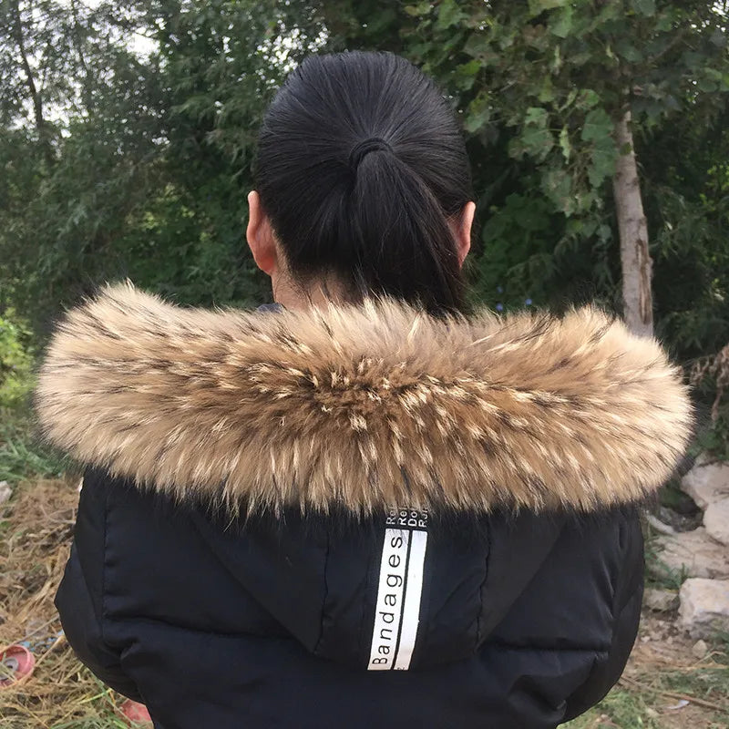 100% Natural Jacket Fur Collar Real Fur