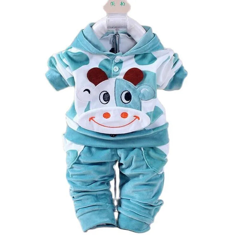 Children Clothing Sport  T-shirt+PantsKeep warm Outfit Suit