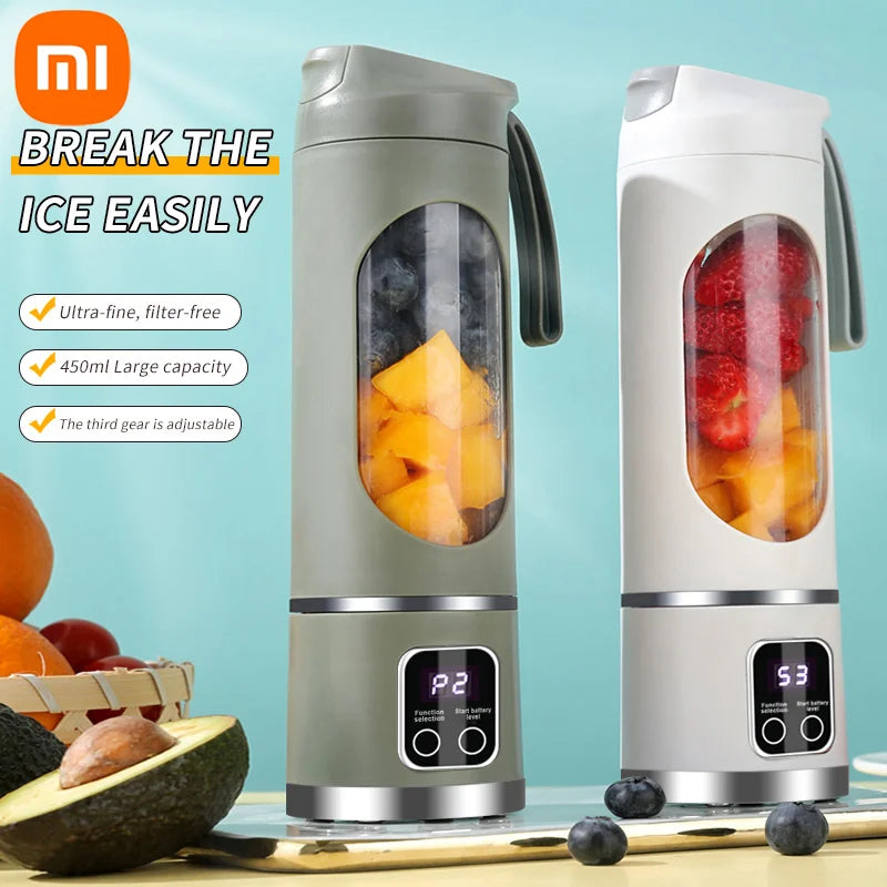 Fruit Juicer 8 Blades 3 Speeds Ice Crusher Portable Blender