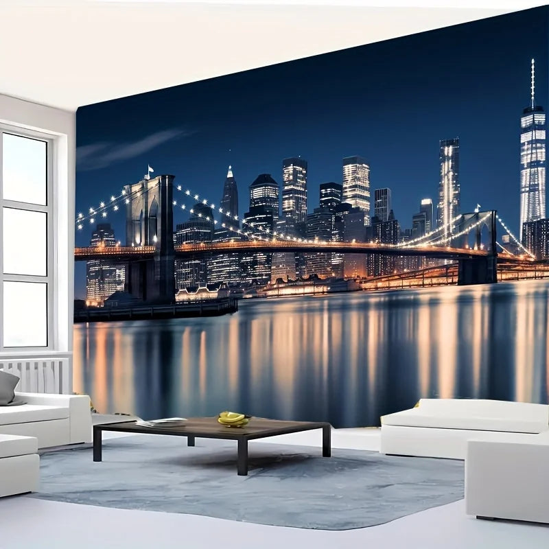 "Modern Cityscape Tapestry Living Room & Bedroom Decor"