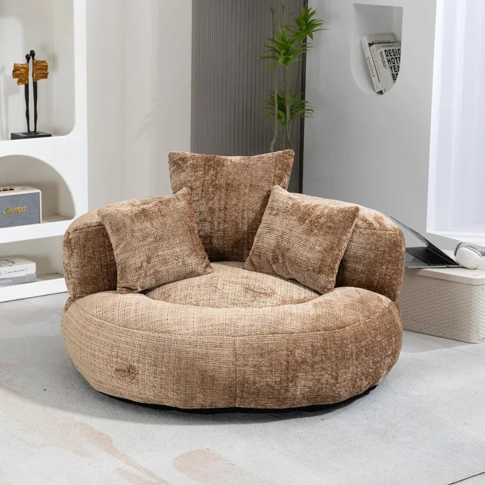 Bean Bag Chair Upholstery Lazy Lounger for Living Room