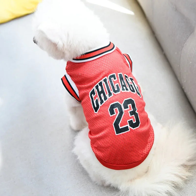 Mesh Breathable Dog Jersey Basketball