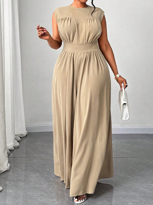 Women Plus Size Jumpsuit with Pockets