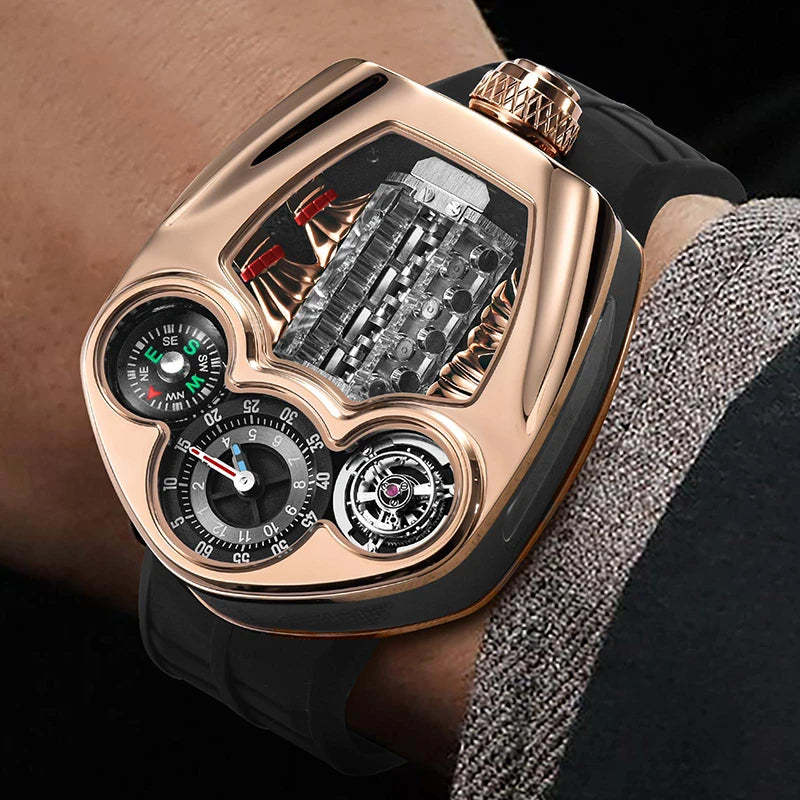 Men's Quartz Wristwatch Engine Design Waterproof