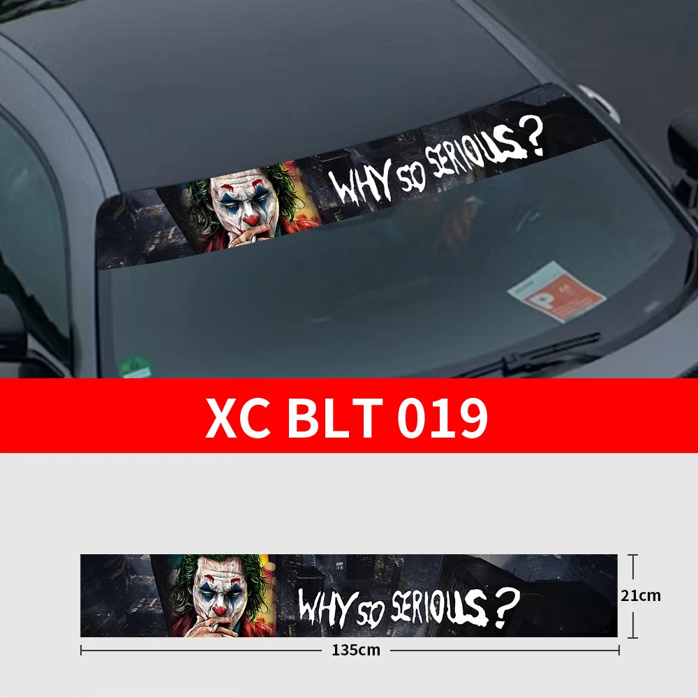Why So Serious Joker Front Rear Windshield Window Stickers