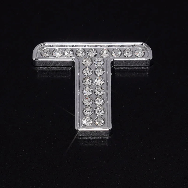 Silver Rhinestone Letters Numbers Car Stickers for Women and Girls
