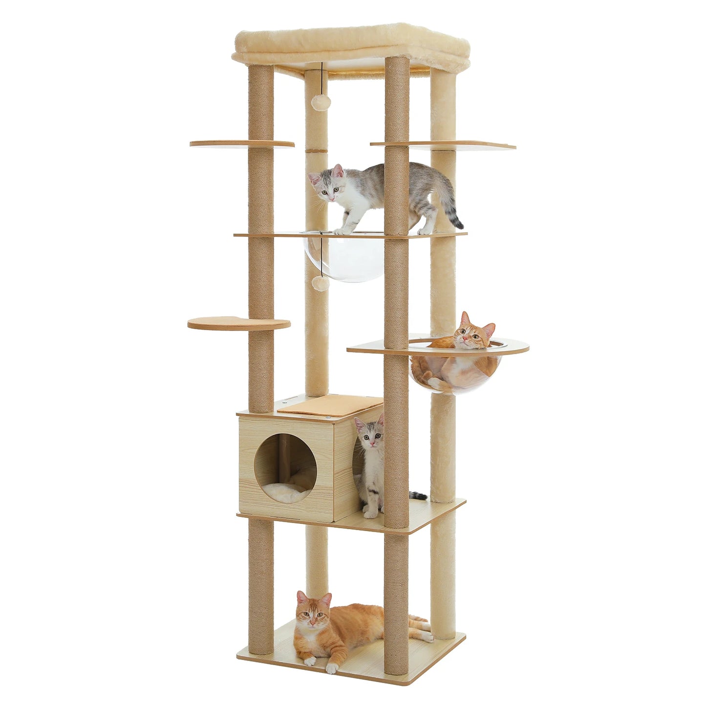 Multi-Level Cat Tree with Sisal Scratching Posts
