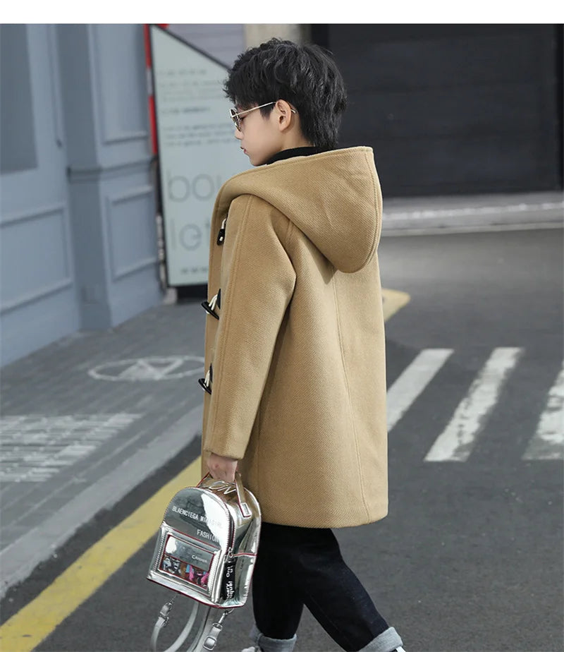 Boys Wool Coat Autumn Spring Fashion