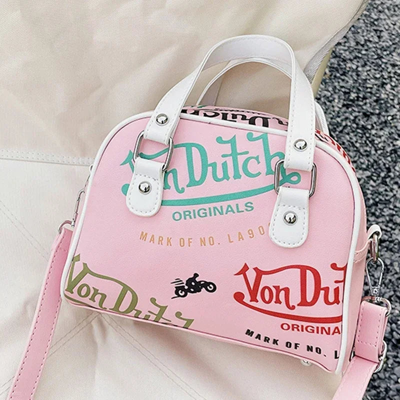 Crossbody Graffiti Handbag PU Leather