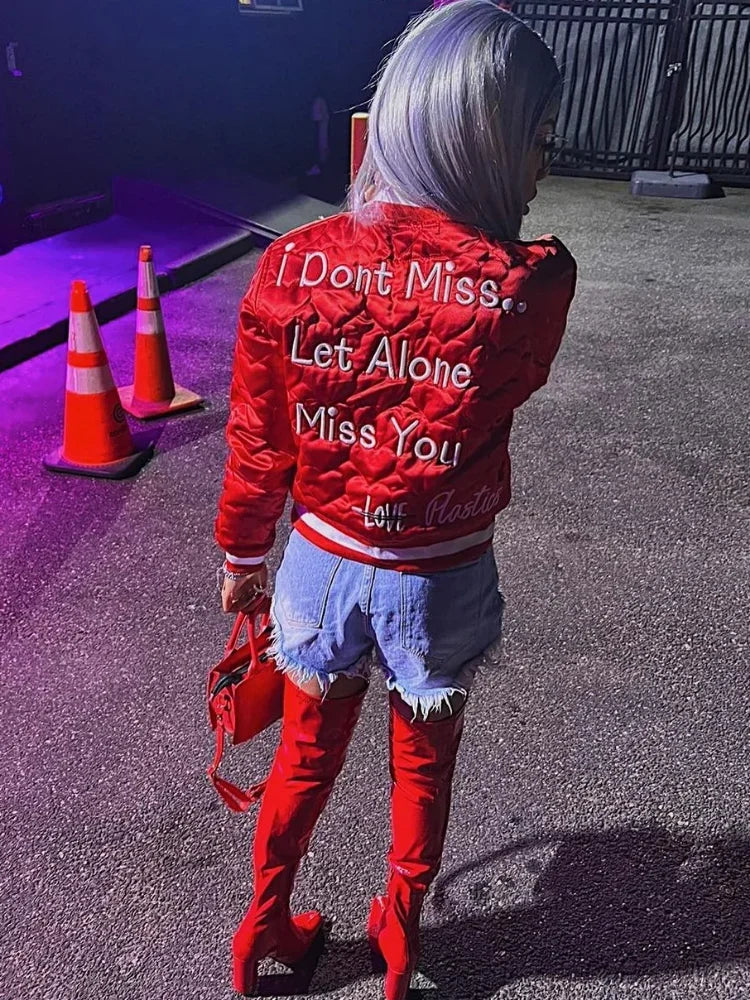 Embroidery Streetwear Cotton Padded Varsity Jackets