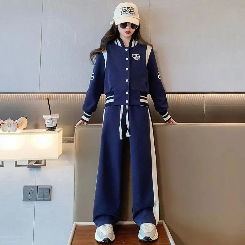 Girls Baseball Jacket Suits