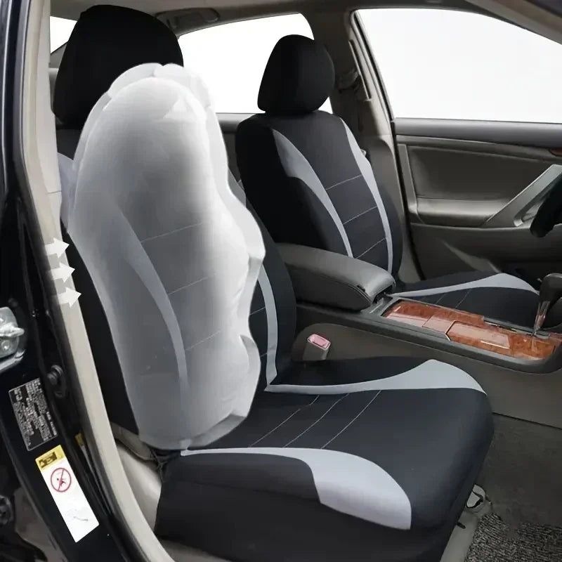 Seat Cover Polyester Fabric 7 Piece Set Four Season Universal