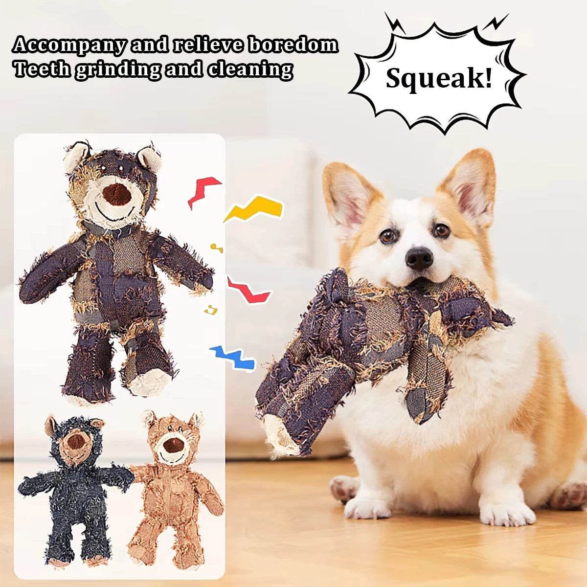 Heavy Chewers Indestructible Plush Dog Toy For Large Dogs