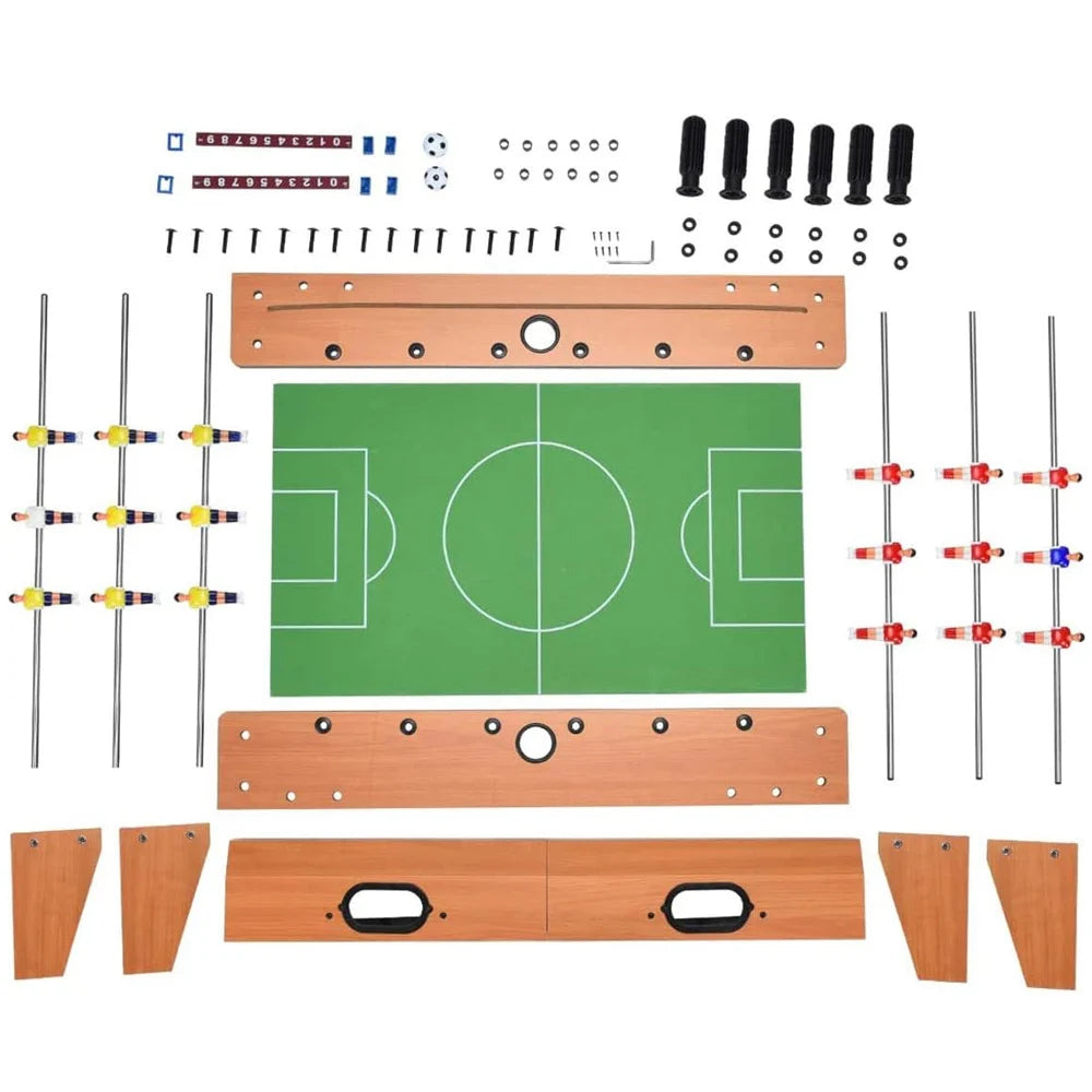 Easily Assemble Wooden Table Top Footballs Indoor Game Set