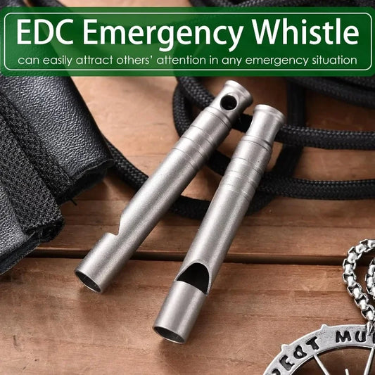 5PCS Outdoor Emergency Titanium Whistle High Decibel