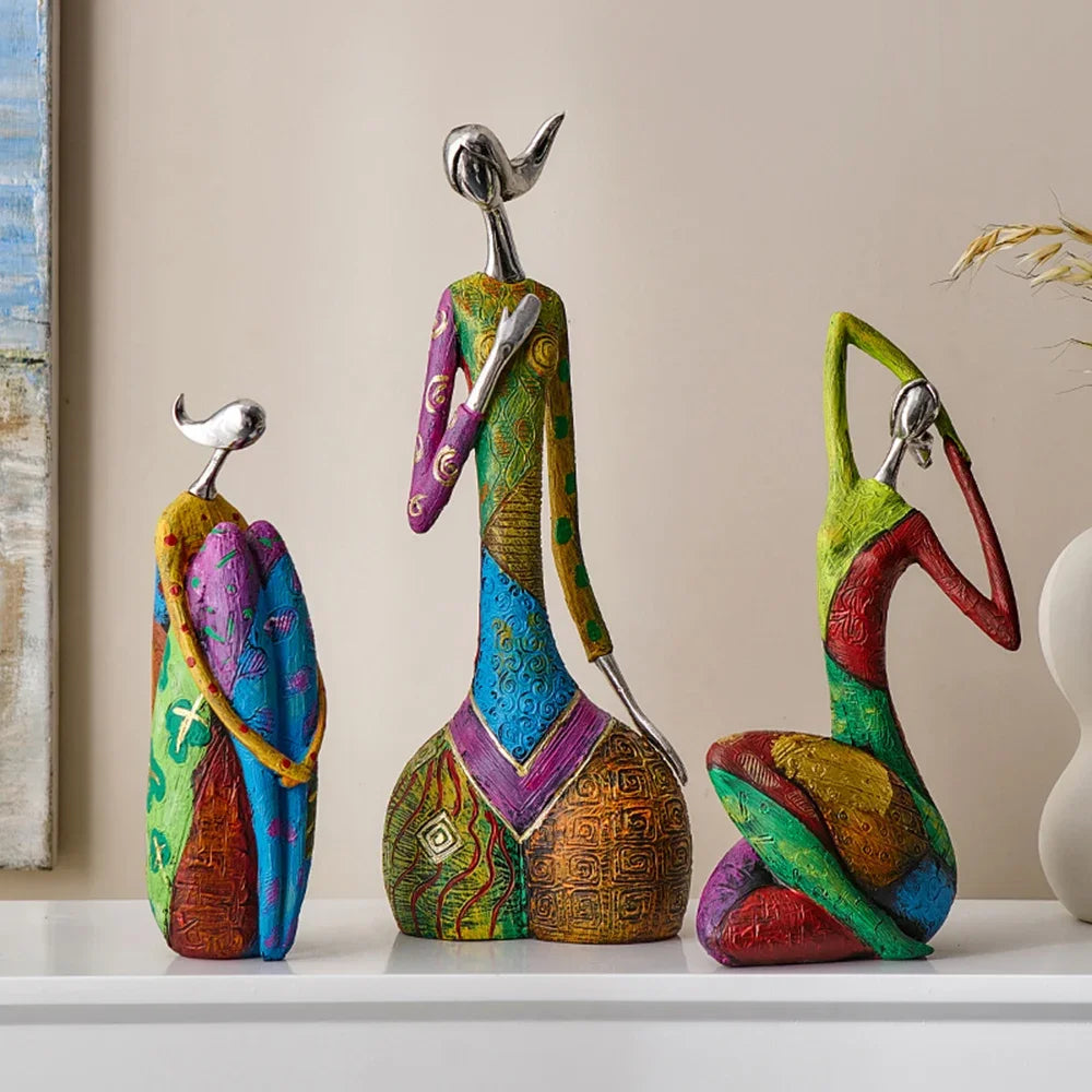 Nordic Colorful Abstract Modern Art Figurine