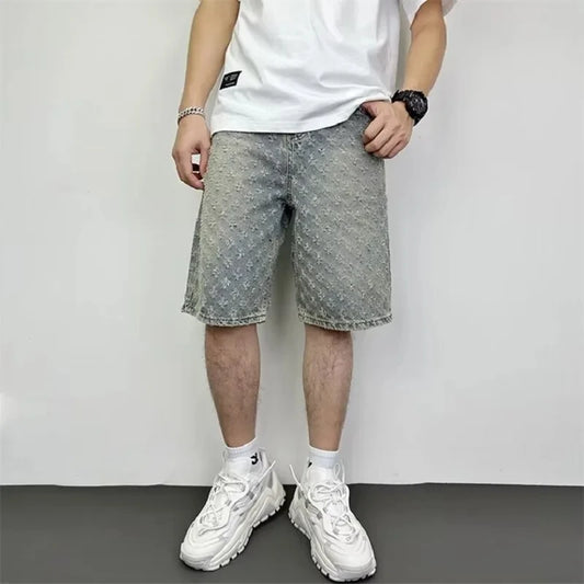 Distressed Mens Denim Shorts