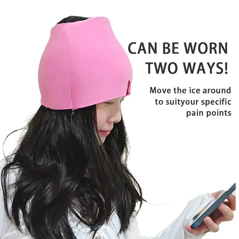 Gel Cold Hot Head Ice Cap Head Wrap