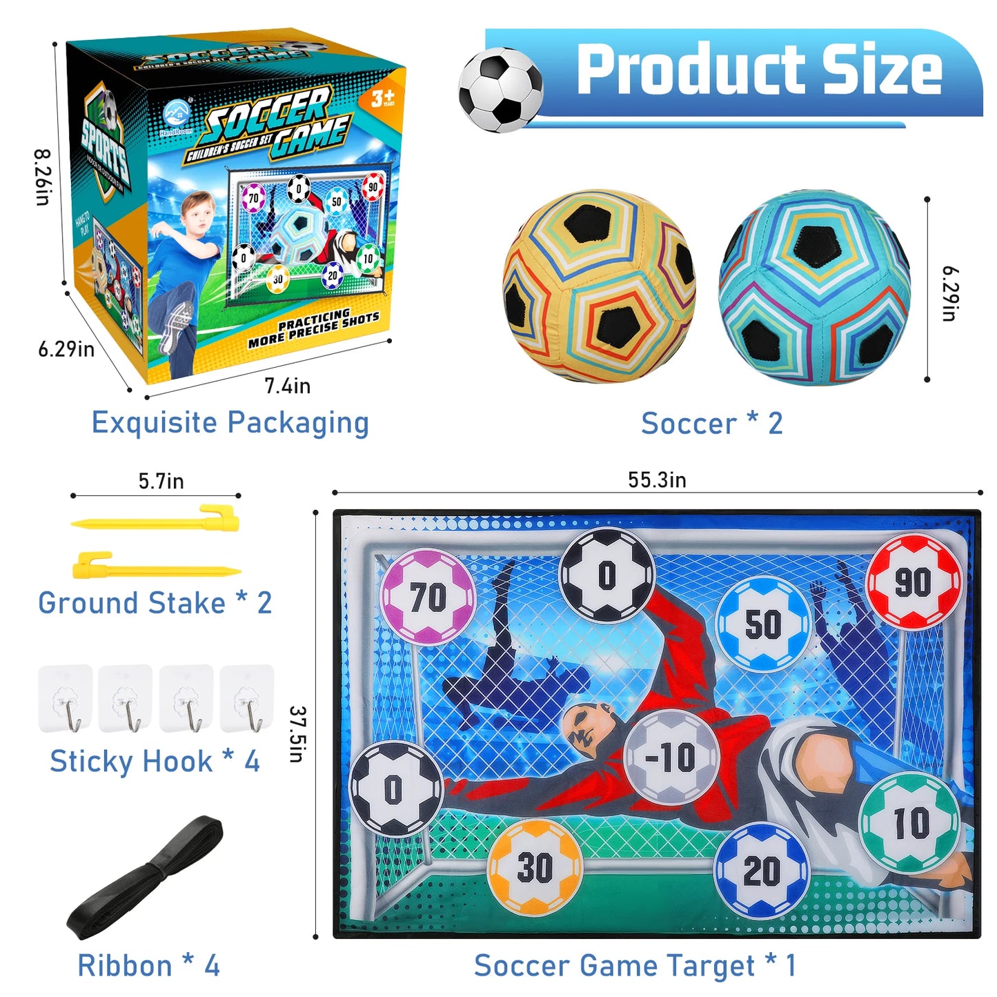 Kids Indoor Outdoor Soccer Trainer Foldable