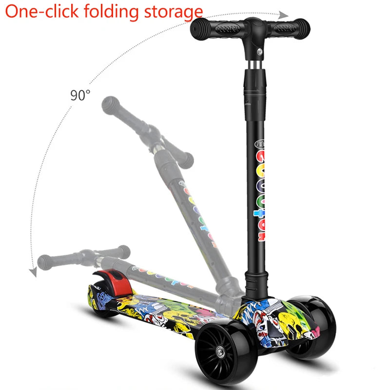 Children 3 Wheel Scooter with Flash Wheels