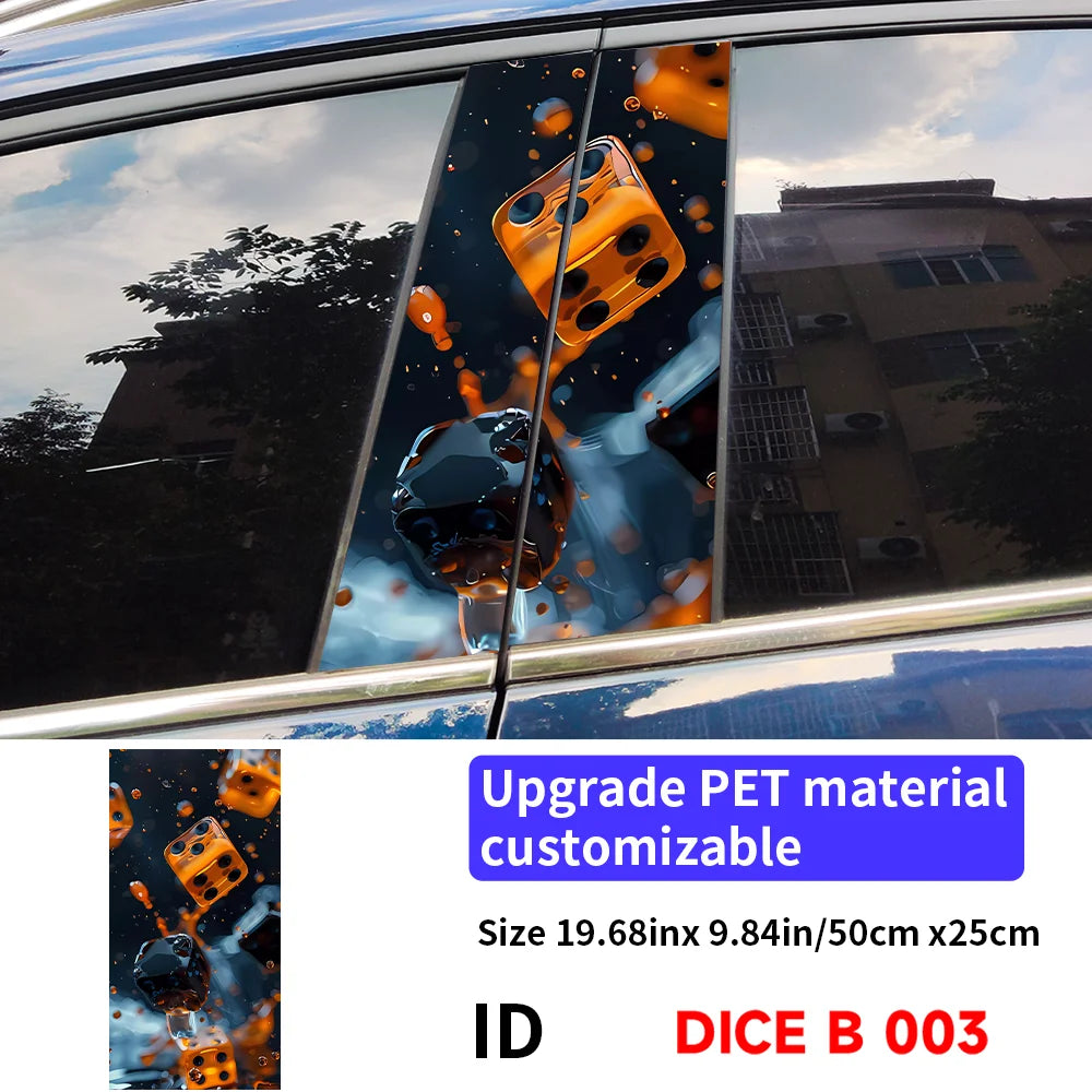 Dice B Pillar Waterproof Decorative Decals