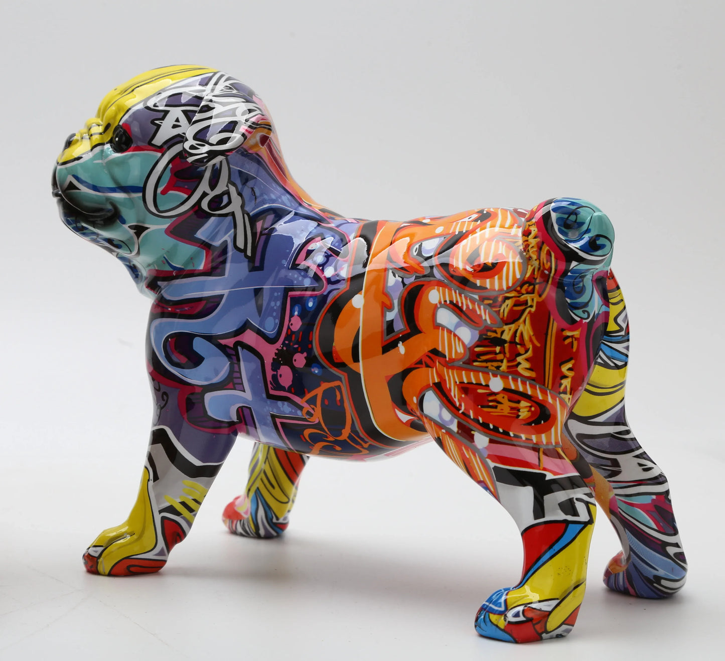 Graffiti Simple Creative Painted Pug Dog Decorations