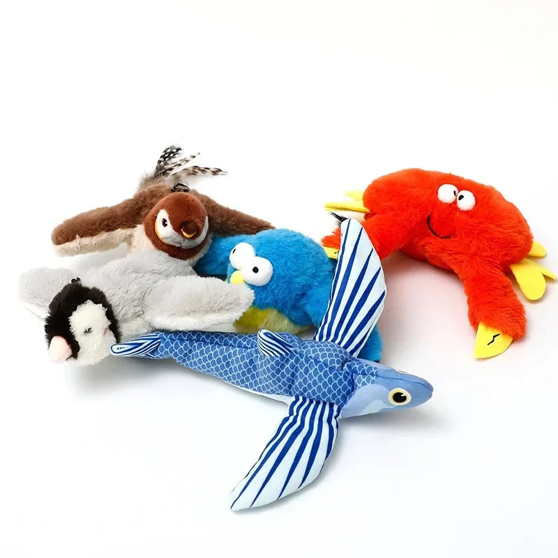 Interactive Cat Toy Rechargeable Chirping Flapping Bird(no Flying)