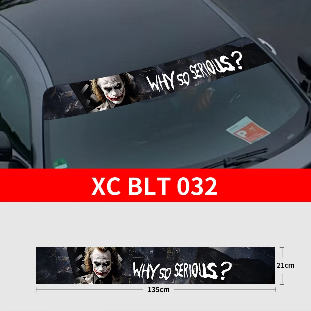 Why So Serious Joker Front Rear Windshield Window Stickers