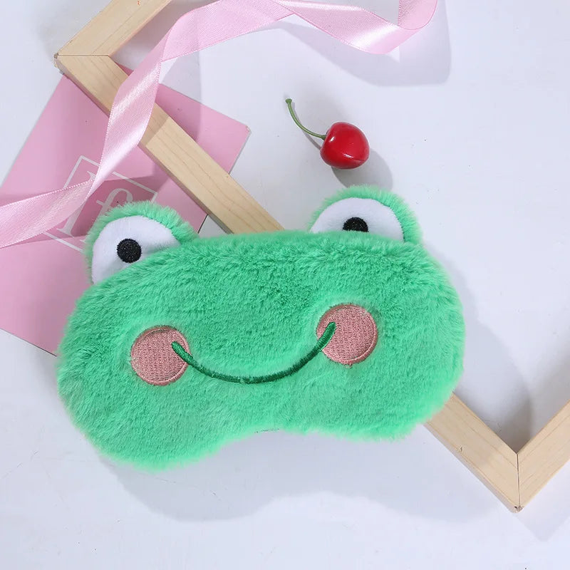 1pc Sleeping Mask Soft Plush Cute Eye Cover